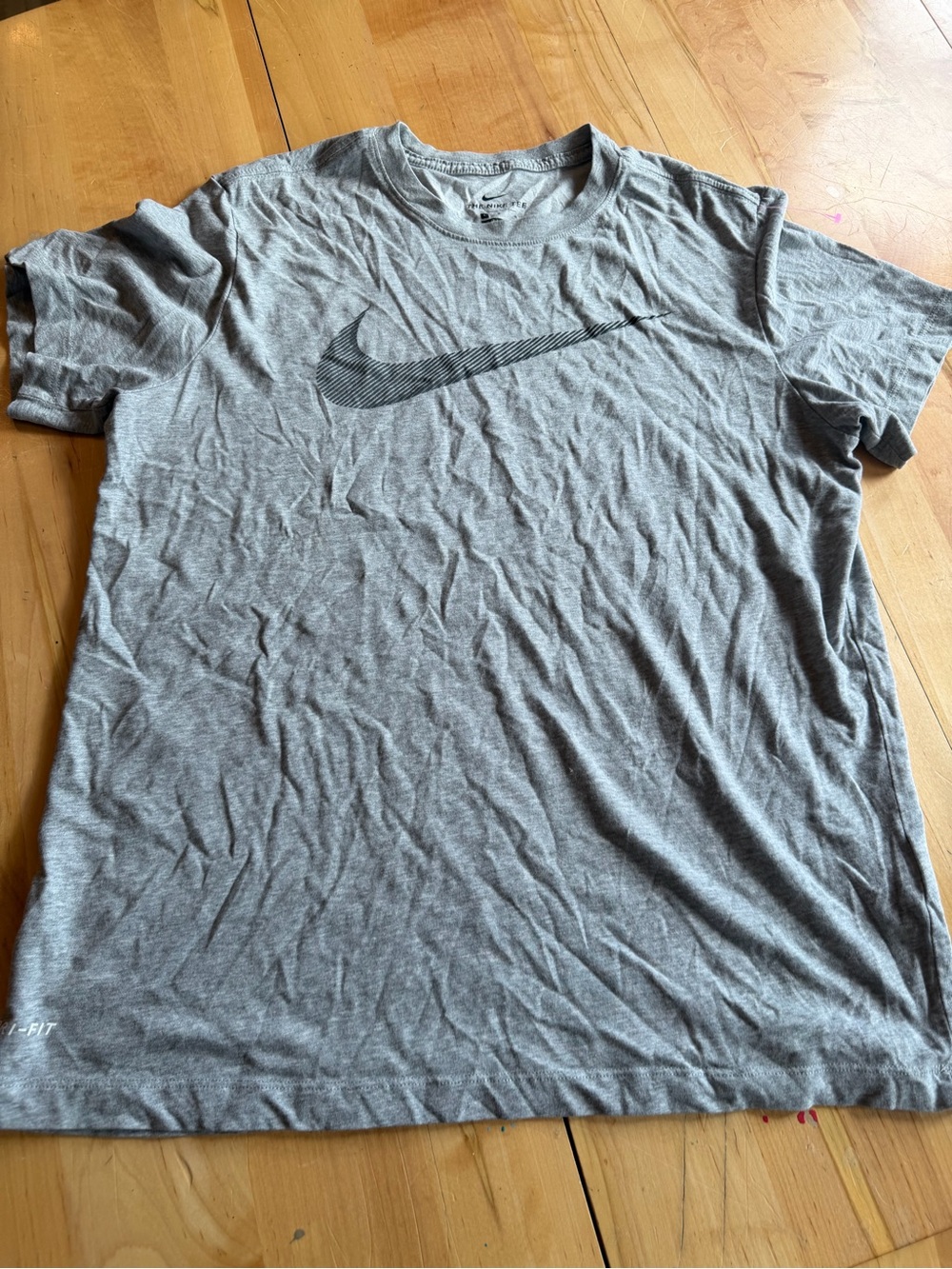 Nike Gray Short Sleeve Dri-FIT Logo Tee
